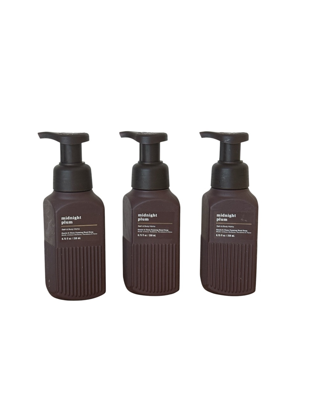 Bath & Body Works Midnight Plum Foaming Hand Soap w/Essential oils x3